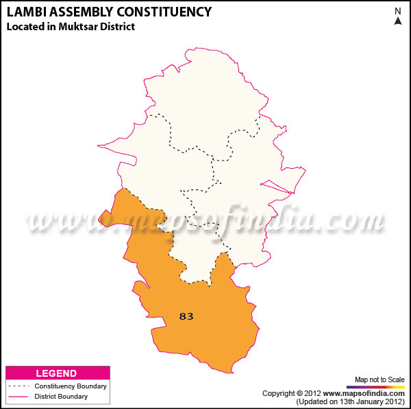 Assembly Constituency Map of Lambi