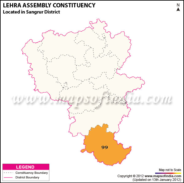 Assembly Constituency Map of Lehra