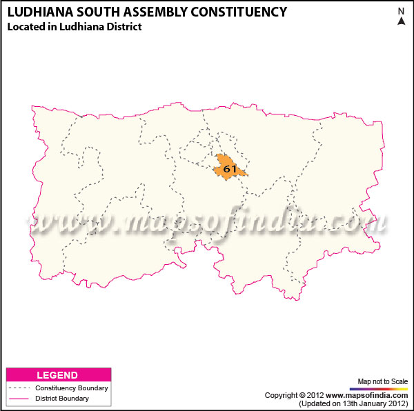 Assembly Constituency Map of Ludhiana South