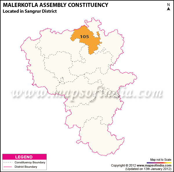 Assembly Constituency Map of Malerkotla