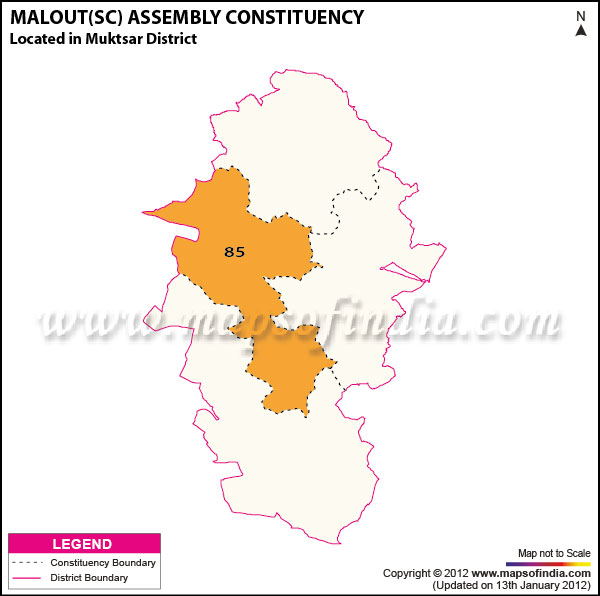 Assembly Constituency Map of Malout (SC)