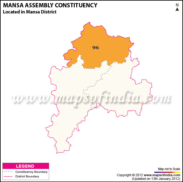 Assembly Constituency Map of Mansa
