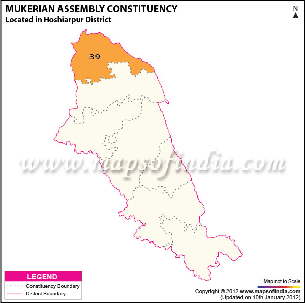 Assembly Constituency Map of Mukerian