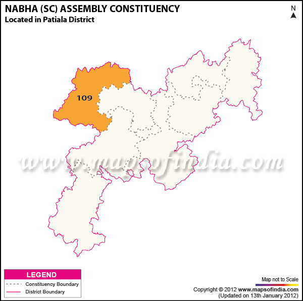 Assembly Constituency Map of Nabha