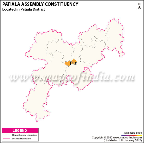 Assembly Constituency Map of Patiala