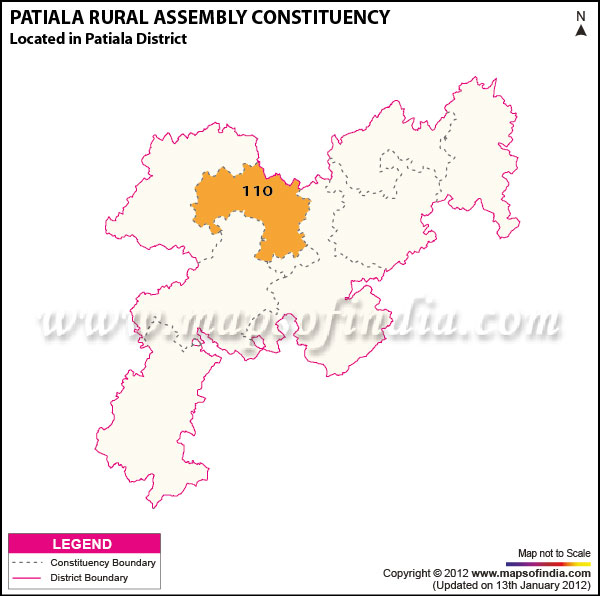 Assembly Constituency Map of Patiala Rural