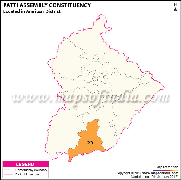 Assembly Constituency Map of Patti (SC)