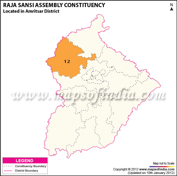 Assembly Constituency Map of Raja Sansi