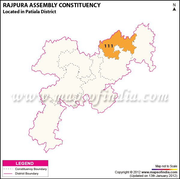 Assembly Constituency Map of Rajpura