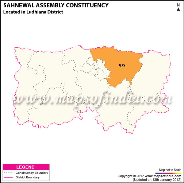 Assembly Constituency Map of Sahnewal