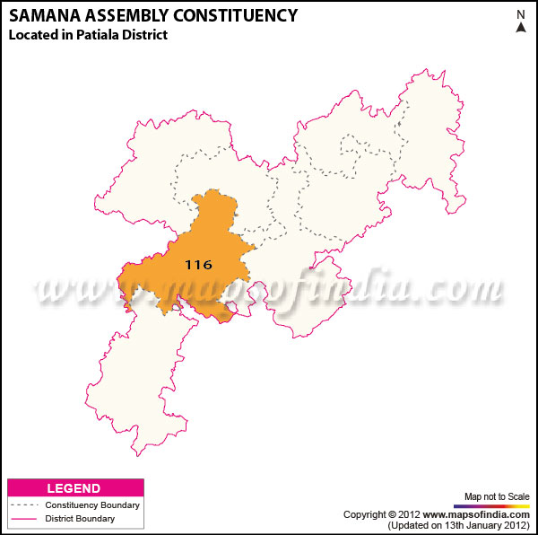 Assembly Constituency Map of Samana (SC)