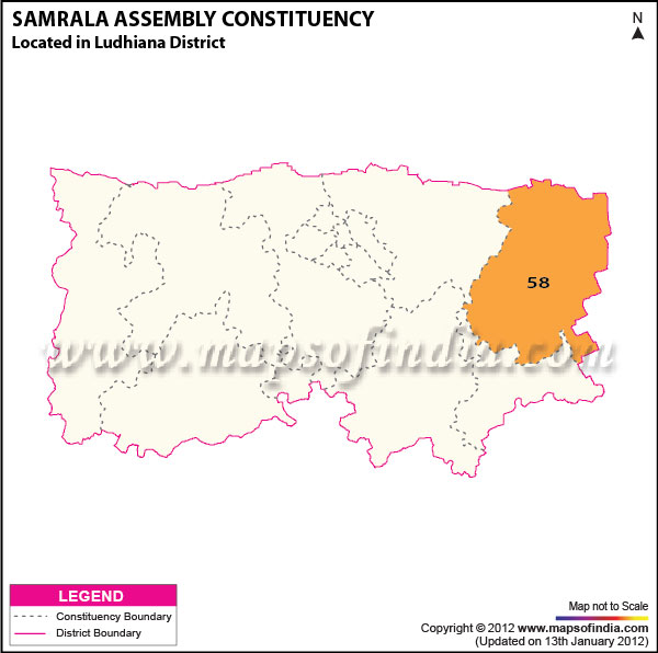 Assembly Constituency Map of Samrala