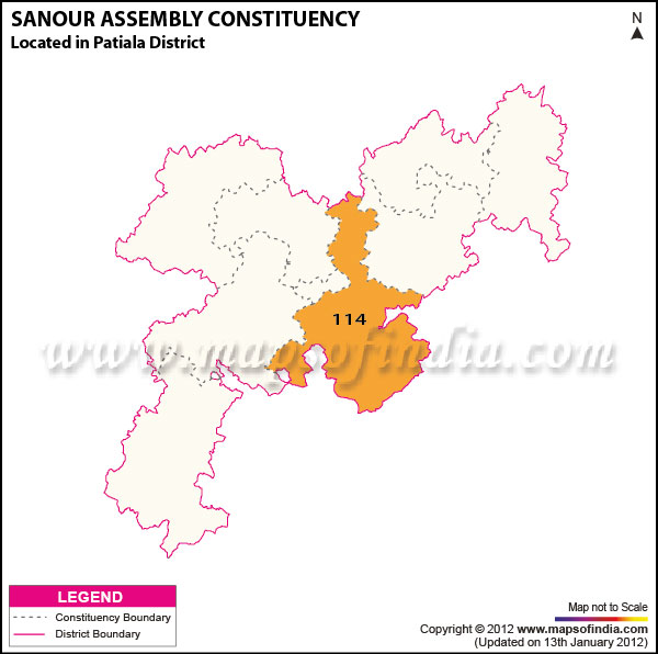 Assembly Constituency Map of Sanour