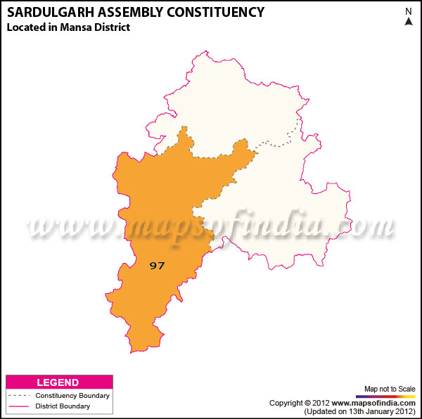 Assembly Constituency Map of Sardulgarh