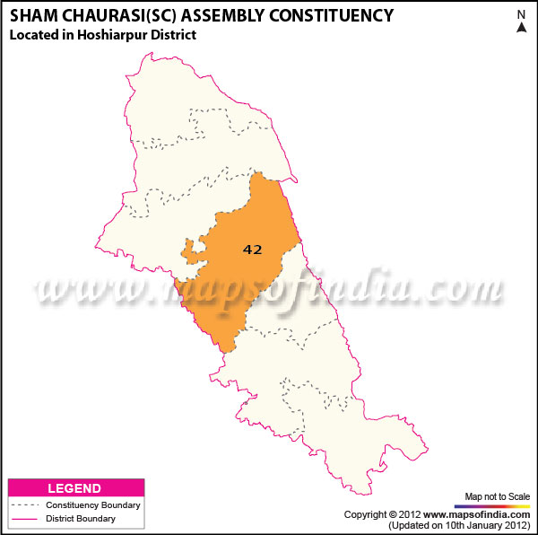 Assembly Constituency Map of Sham Chaurasi (SC)