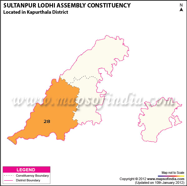 Assembly Constituency Map of Sultanpur Lodhi