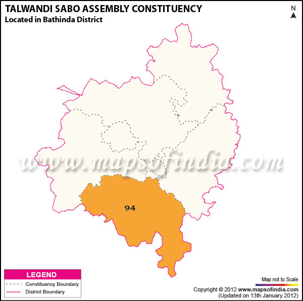 Assembly Constituency Map of Talwandi Sabo