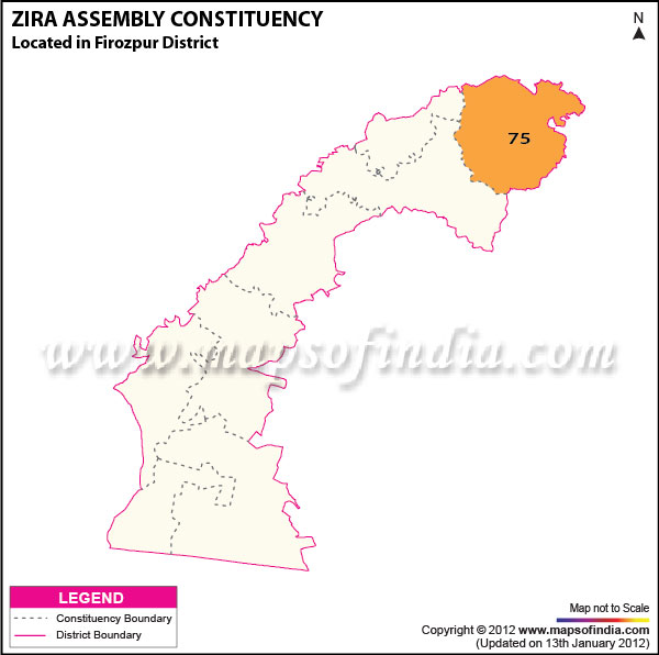 Assembly Constituency Map of Zira