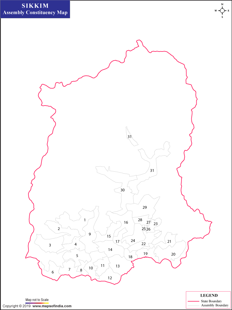 Sikkim Constituency Map