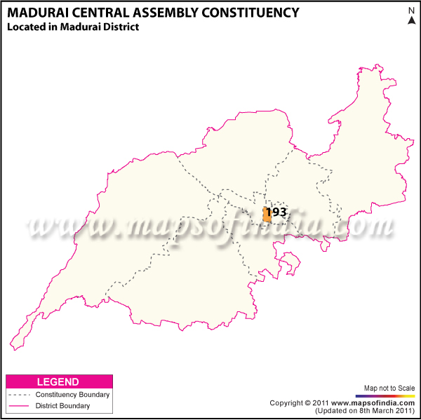 Madurai Central Assembly Constituency Map