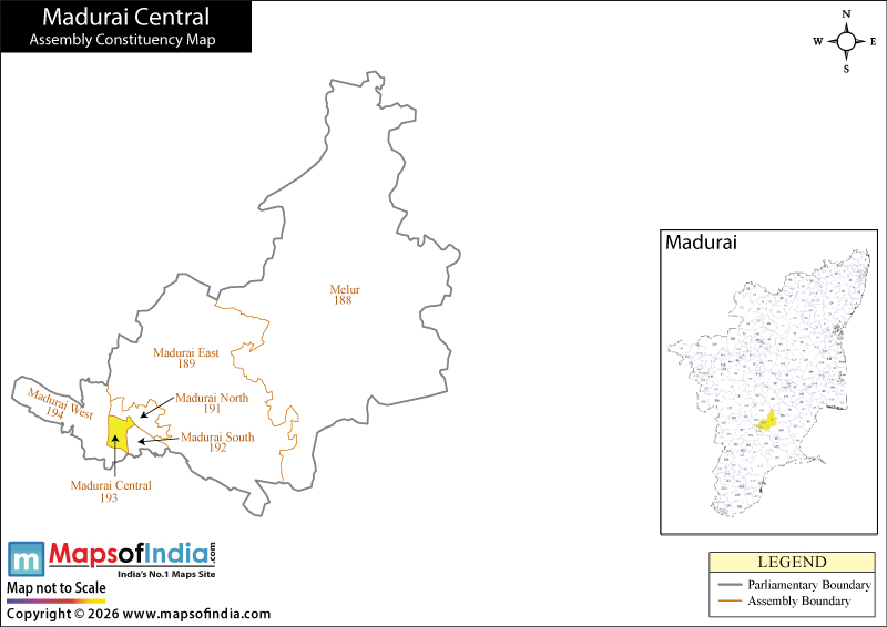 Madurai Central Assembly Constituency Map