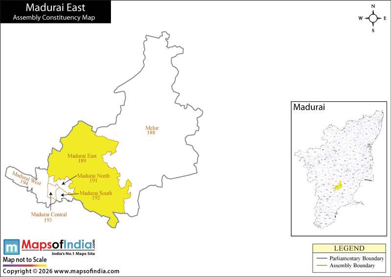 Madurai East Assembly Constituency Map