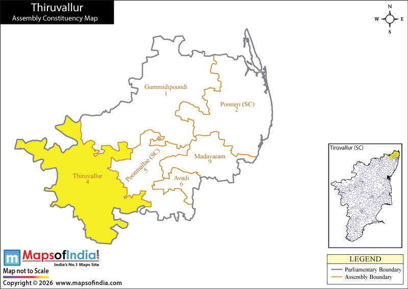 LIVE Thiruvallur Election Result 2026 Tiruvallur District Thiruvallur Assembly Map 