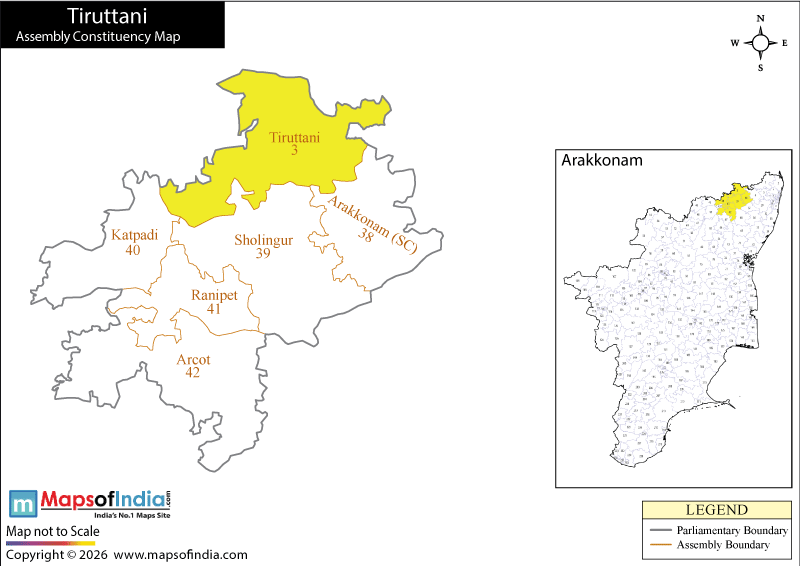 LIVE Tiruttani Election Result 2026 Tiruvallur District Tiruttani Tiruttani Assembly Map 