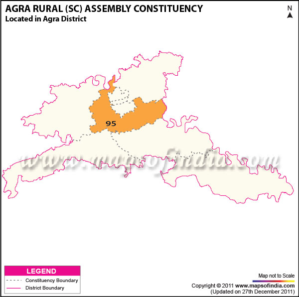 Assembly Constituency Map of  Agra Rural (SC)
