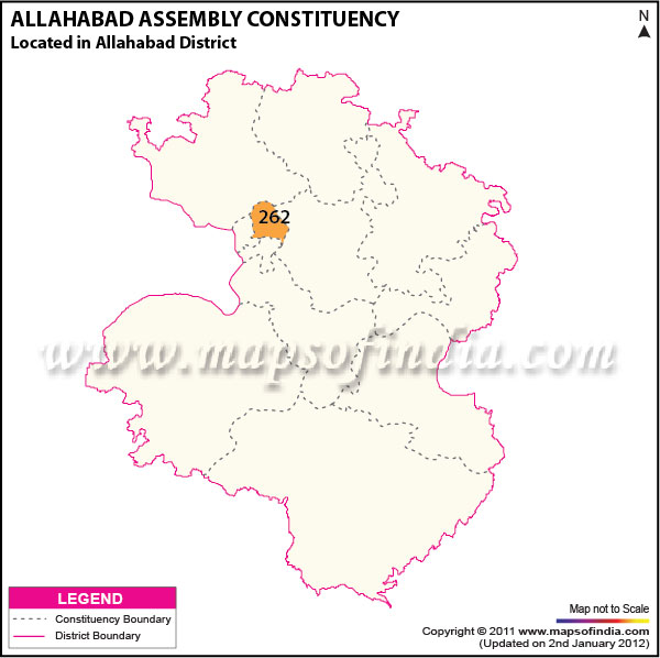 Assembly Constituency Map of  Allahabad North