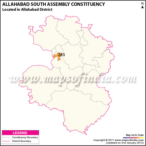 Assembly Constituency Map of  Allahabad South