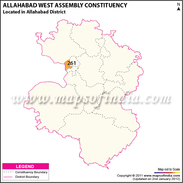 Assembly Constituency Map of  Allahabad West