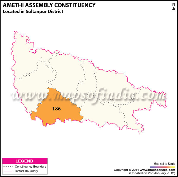 Assembly Constituency Map of  Amethi
