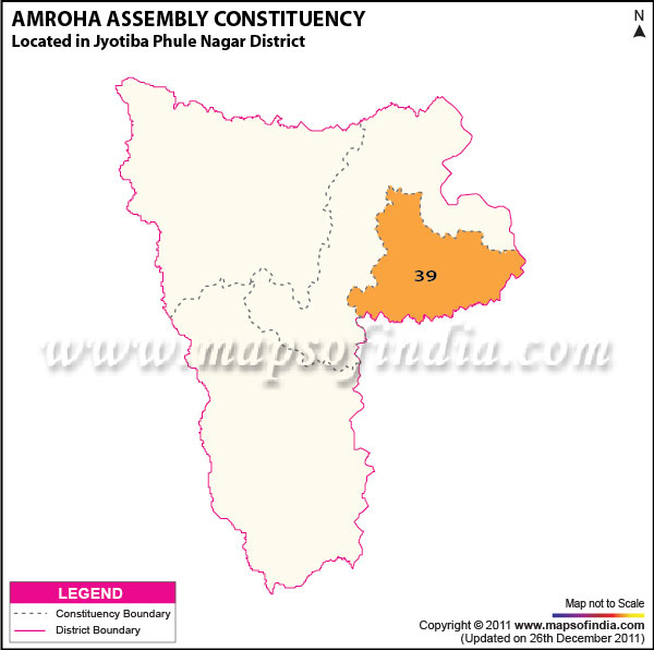 Assembly Constituency Map of  Amroha