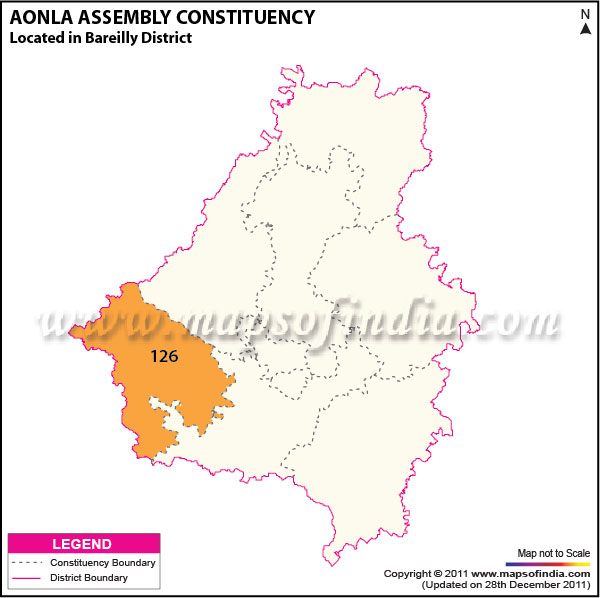 Assembly Constituency Map of  Aonla