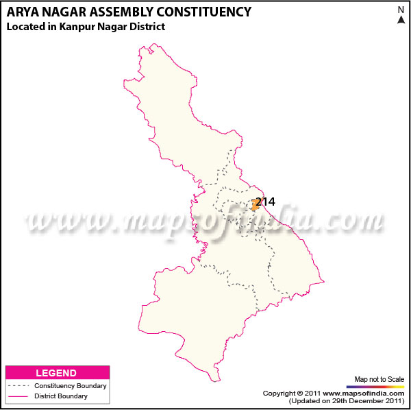 Assembly Constituency Map of  Arya Nagar