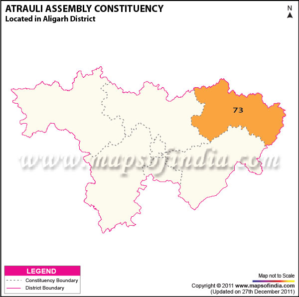 Assembly Constituency Map of  Atrauli