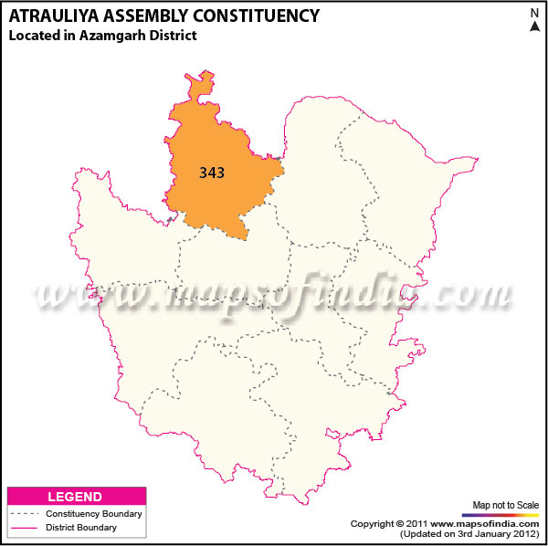 Assembly Constituency Map of  Atrauliya