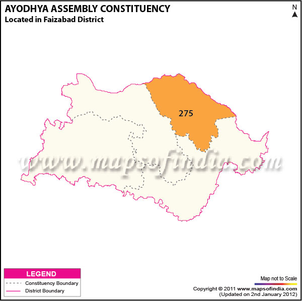 Assembly Constituency Map of  Ayodhya