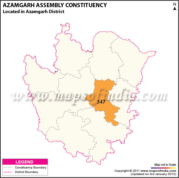 Assembly Constituency Map of  Azamgarh