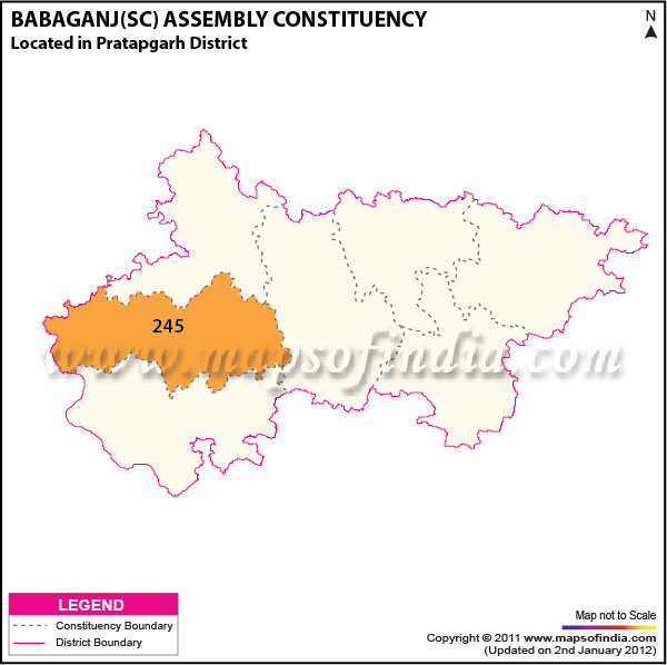 Assembly Constituency Map of  Babaganj (SC)
