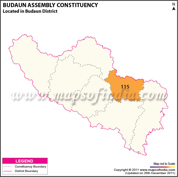 Assembly Constituency Map of  Badaun