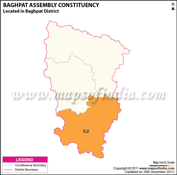 Assembly Constituency Map of  Baghpat