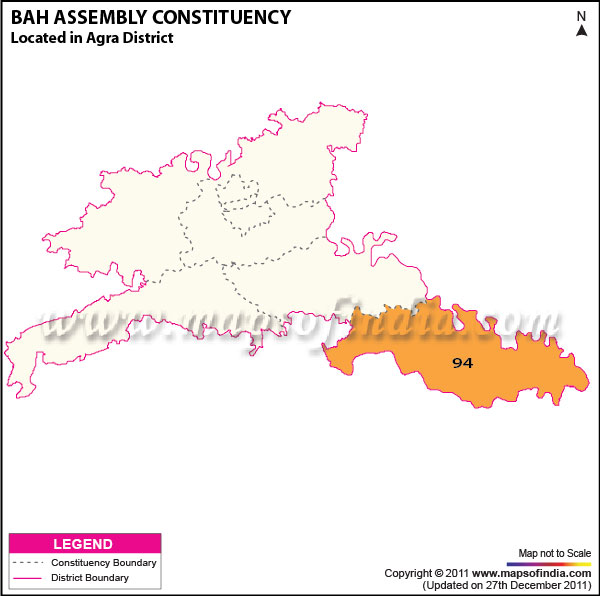 Assembly Constituency Map of  Bah