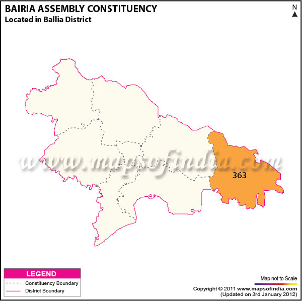 Assembly Constituency Map of  Bairia