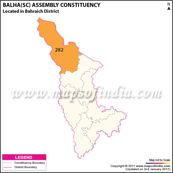 Assembly Constituency Map of  Balha (SC)