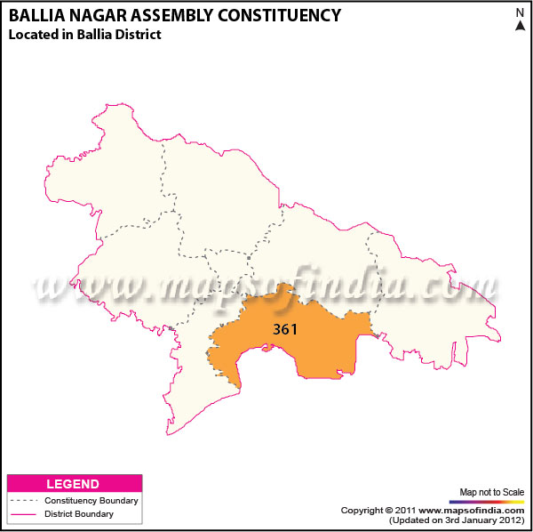 Assembly Constituency Map of  Ballia Nagar