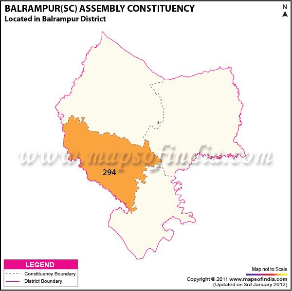 Assembly Constituency Map of  Balrampur (SC)