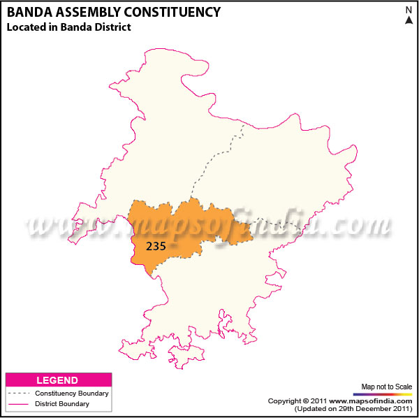 Assembly Constituency Map of  Banda