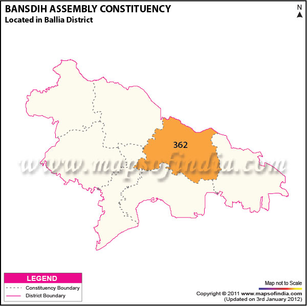 Assembly Constituency Map of  Bansdih